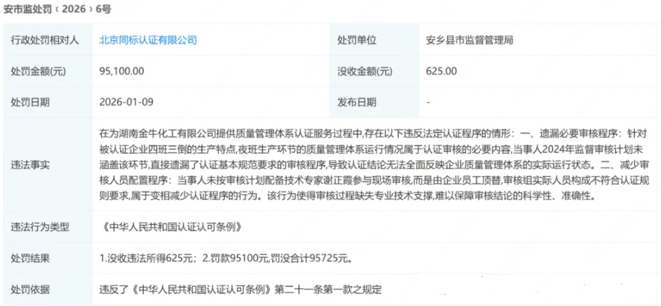 北京同标认证有限公司